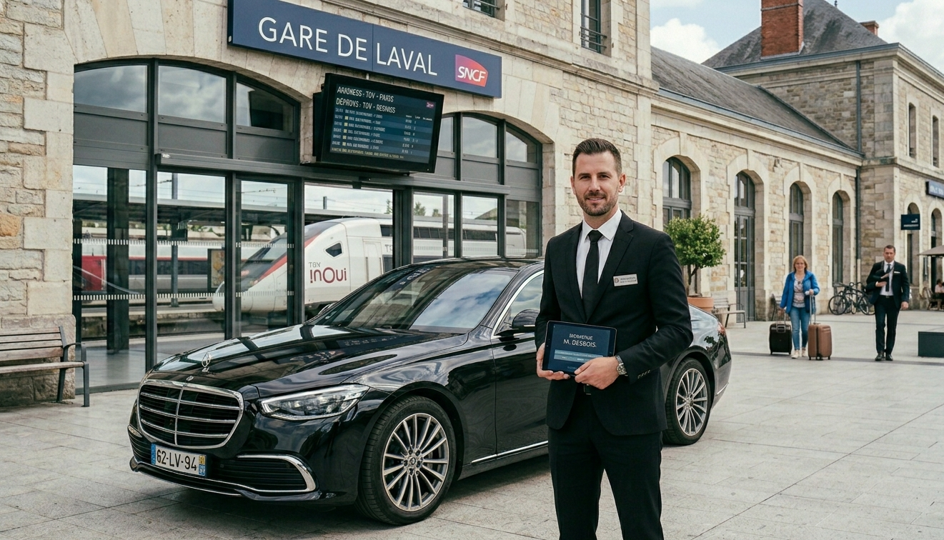 Chauffeur privé Gare Laval premium