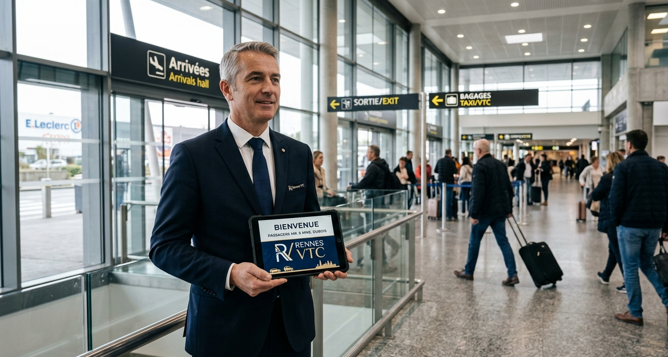 Aéroport Rennes chauffeur privé chauffeur premium