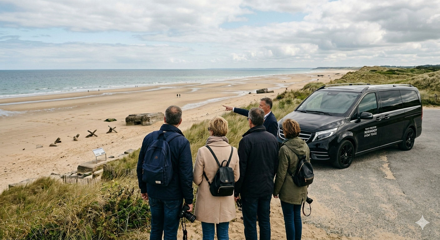 chauffeur privé plages du Débarquement depuis Rennes